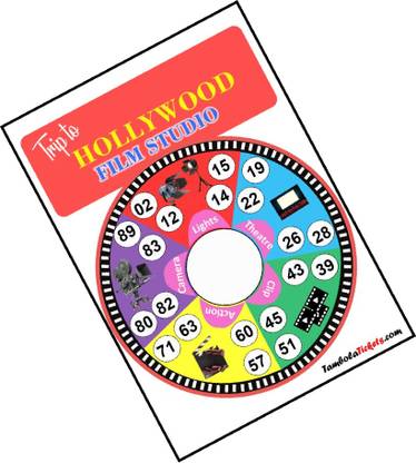 Tambola Tickets Hollywood Tambola Housie Bingo Tickets ( 24Cards,Printed on Hardsheet) Board Game Accessories