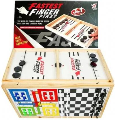 VEDIVA 3 in 1 Fastest Finger First Game Board With Free Multicolor Keyring Party & Fun Board Game