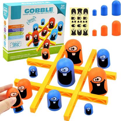 Muren Interactive Big Eat Small Tic-Tac-Toe Board Game Gobble Gobblet Toy Kit Strategy & War Board Game