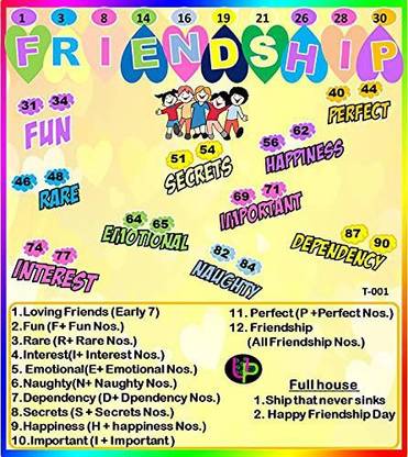 UltPult Tambola Occasions Theme Tickets (Friendship Day) Party & Fun Board Game