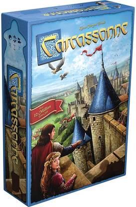 AweStuffs Carcassonne Board Game | Medieval Adventure Game | Ages 7 and up | 2-5 Players Strategy & War Board Game