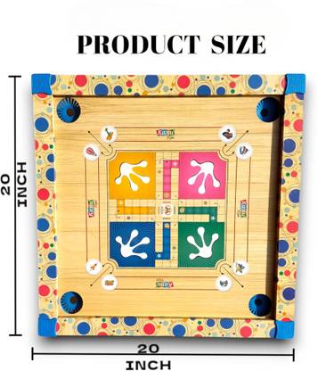 unick RK carrom board with extra fun in 20 inch board for children 5.2 cm Carrom Board
