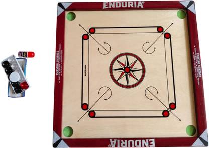 ENDURIA Premium Wooden Carrom Board with Brown Border 66 cm Carrom Board