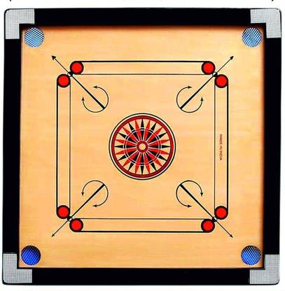 amrita [20 inch] Premium Quality Smooth & Shiny Glossy Small 50 cm Carrom Board