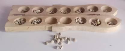 Mayan Pallanguzhi Traditional Ancient Indian Board Game with Sozhi 44 cm Surfing Board