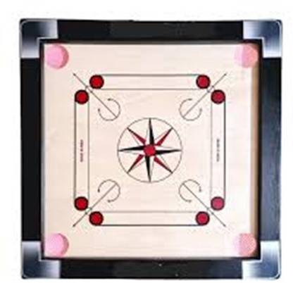 HouseOfCommon 26, inch. carom. with. coins,s. and striker (black) Carrom Board 65 cm Carrom Board