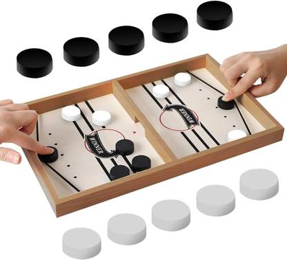 amisha gift gallery Board Games for Kids String Hockey Table Board Games Indoor Games 5 cm Carrom Board