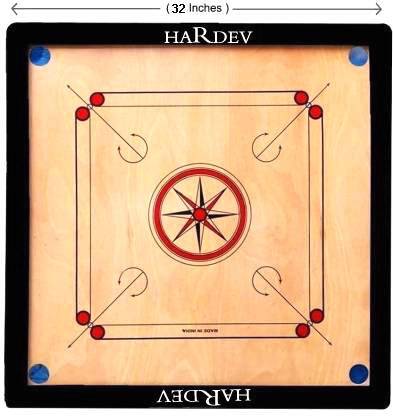 CF SPORTS Matte Finish large Carrom Board with Coins, Striker, Powd_Carrom-CD-1075 80 cm Carrom Board