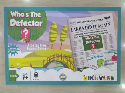 NIKI and VLAD Who's The Defector; Detective Game for Kids 7 and Up; 3-6 Players; 5.5 cm Ludo Board