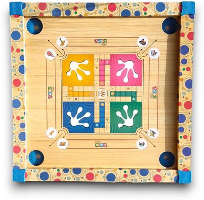unick RK carrom board with extra fun in 20 inch board for children 3 cm Carrom Board