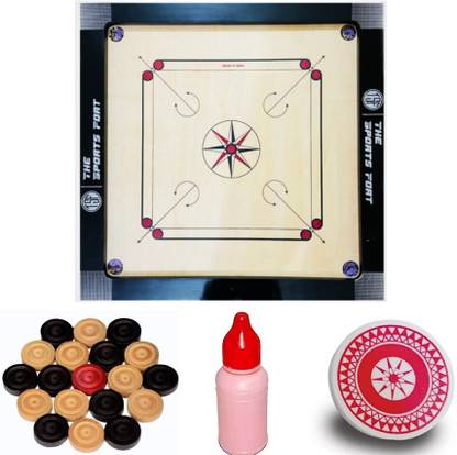 THESPORTSFORT TSF CARROM BOARD (20 X 20)INCH WITH COIN, STRIKER & POWDER 20 cm Carrom Board