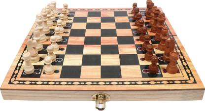 HK Sports Wooden Folding Chess 12*12 inch || Wooden Chess Pieces || 30 cm Chess Board