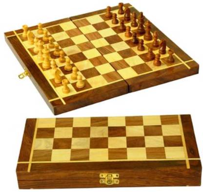 TheMars Wooden Chess with chass pcss GRT2 foldable chess board pack 1 2 cm शतरंज बोर्ड