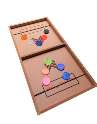 Ang 2 in 1 Faster Finger Board Game, Sling Puck Game, Party & Fun Games Board Game Board Game Accessories