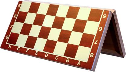 HHS SPORTS Wooden Chess Board with 32 Pawns, Large Size 35.5 cm Chess Board