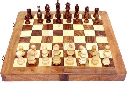 AVM Wooden Board 12" Folding With 2.25" Coins 15 cm Chess Board