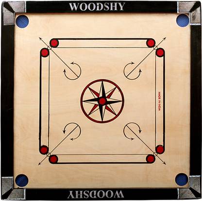 woodshy Super Quality Carrom Board 26 CM (Beige) 26 cm Carrom Board