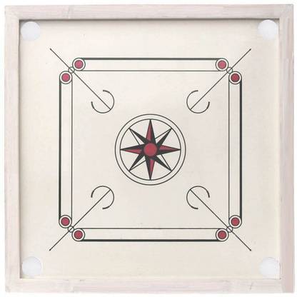 Ishu Sports MATTE W FINISH FULL SIZE(32 INCH) WITH STRIKER,POWDER AND COINS 81.04 cm Carrom Board