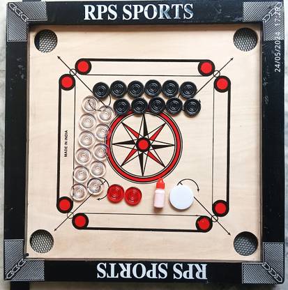 Kumud CARROM BOARD 20 INCH FOR KIDS 5 TO 15YEAR ,CARROM BOARD WITH COINS 24 PCS 4 cm Carrom Board
