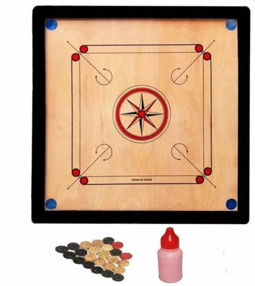 Red Queen Special medium glossy finish 4 cm Carrom Board
