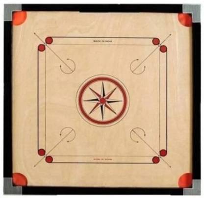 HouseOfCommon 26, inch&.. carom. with. coins. and striker (black) Carrom Board 65 cm Carrom Board