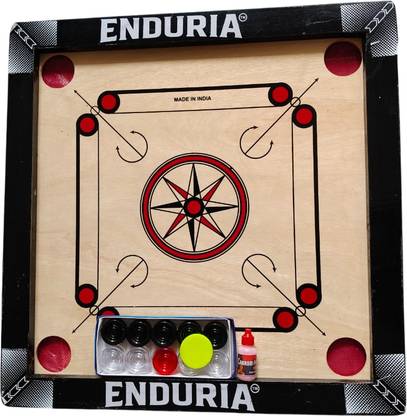 ENDURIA Professional Carrom Board Set with Coins and Striker 50 cm Carrom Board