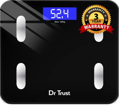 Dr Trust (USA) Model-509 Bluetooth USB Rechargeable Digital Smart Body Composition Scale Monitor Electronic Weight Machine With Body Fat Analyzer