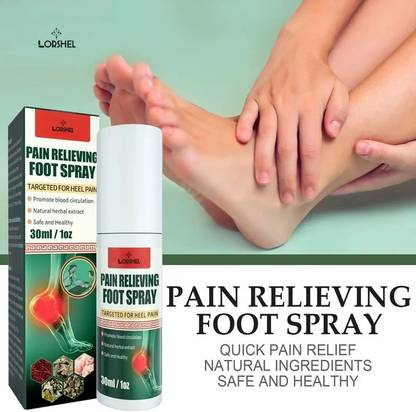 LORSHEL Instant Heel Pain Relief Spray for Joint Pain and Swelling Fast Cream