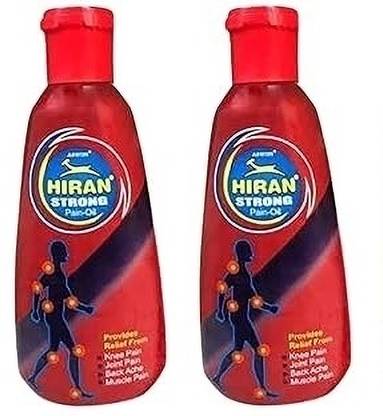 Hiran Strong Pain Oil 80Mlx2 super pack-Long-Lasting Pain Relief Oil60Ml. Liquid