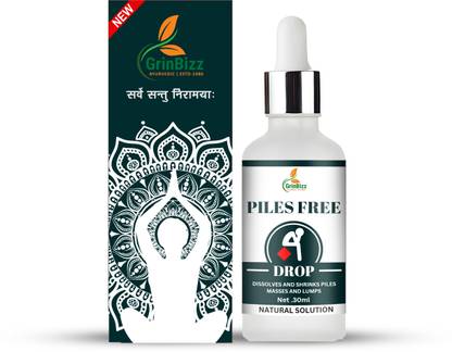 grinbizz Piles Free Drop Effective for Pain from Piles, Hemorrhoids & Fissures|Piles Care