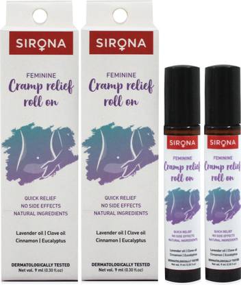 SIRONA Menstrual Cramp Relief Roll On for Quick Relief with Natural Ingredients Liquid