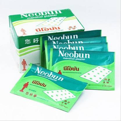 NEOBUN Menthol Plaster 10 patches - Pack of 3 - TOTAL 30 Patches Plaster & Patch