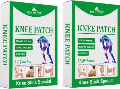 Bon Austin Knee Patches For Instant Knee Joint Pain Relief Pack of 2 (24 Patches) Plaster & Patch