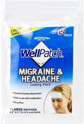Wellpatch Migraine Cooling Headache Pads-4ct Plaster & Patch