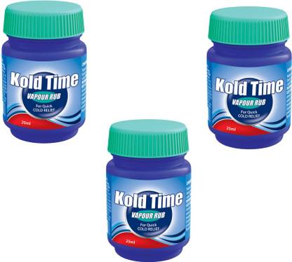 LABOLIA Kold Time Vapour Rub For Quick Cold Relief, 25ml (Pack of 3) Balm