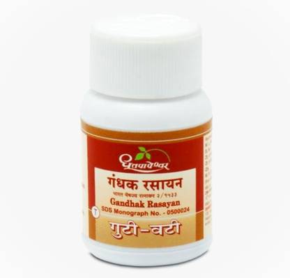 DHOOTAPAPESHWAR gandhak rasayan 30 Tablets pack of 2 Tablets
