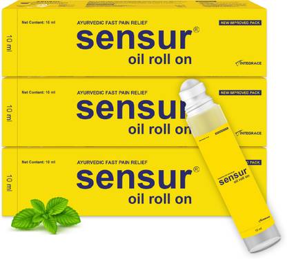 Sensur Natural & Ayurvedic Pain Relief Oil Roll On -(10ml, Pack of 3) Liquid