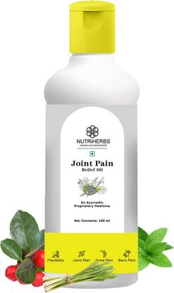 Nutriherbs Joint Pain Relief Oil for Knee & Back Pain, Support Joint Flexibility 100 ML Liquid