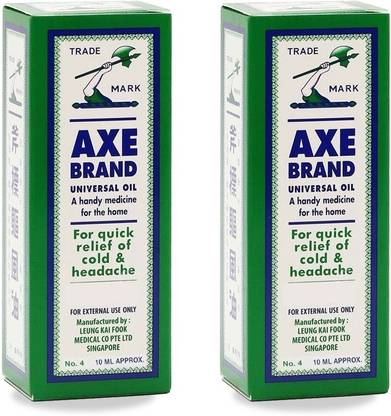 Axe Brand Universal Oil (Pack of 2, 10 ml) | Quick Relief of Headache and Cold Liquid