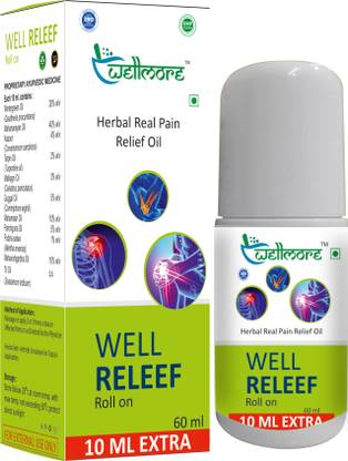 wellmore Well Releef Joint Releef Pain Oil Apply with Roll on Liquid Liquid