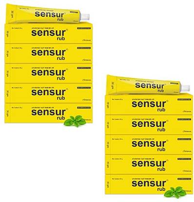 Sensur Natural & Ayurvedic Pain Relief Rub (30mg Pack of 10) Cream