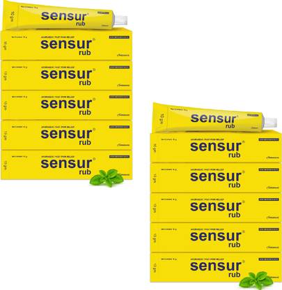 Sensur Natural & Ayurvedic Pain Relief Rub -(10 g, Pack of 10)|Fast Relief |All pains, One solution Cream