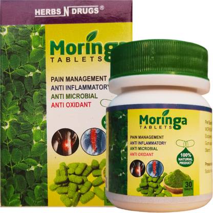 HERBS N DRUGS Moringa Instant moov Pain Relief Ayurvedic Regular 30 Tablets Tablets