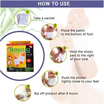 Tirupati Enterprises Kinokii Foot Pads Patches for Foot Care, Body Cleansing, Pain Relief set of 1