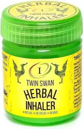 I Twin Swan Traditional Thai Moderate Strong Herbal Inhalent Hong Thai Inhaler