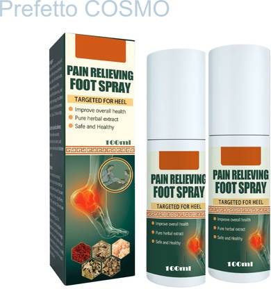 Prefetto COSMO Dual Foot Pain Relief Spray – Fast-Acting 2-Pack Solution Liquid
