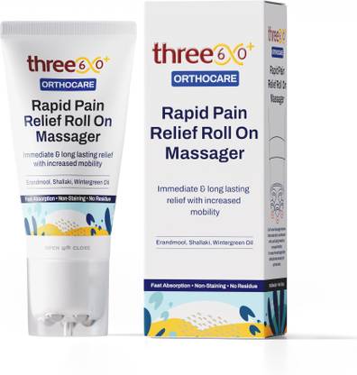 three60+ RAPID PAIN RELIEF Roll On Massager | Immediate and Long-Lasting Pain Relief Liquid
