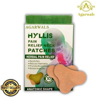 Agarwals Hyllis Herbal Neck Pain/Cervical Shoulder Reliever & SelfHeating Patches 10 Pcs Plaster & Patch