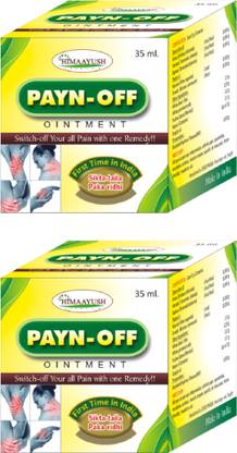 Himaayush PAYN-OFF OINTMENT (CREAM) – (Pack of 2) (Net Content - 60ml) Knee Pain Relief Cream, Joint Pain Relief, Back Pain Relief Cream , Ayurvedic Cream. Also helpful as Leg Sprain,any Joint Pain ,Shoulder Pain, Wrist Pain, Neck Pain, Ankle Pain, Lower Back Pain, Sciatica Pain Reliever. Gives Excellent relief from Arthritis Pain . Ayurvedic Herbal Joint Pain Relief , Knee Pain Cream and Back Pain Cream (no Spray) ( no oil) Cream