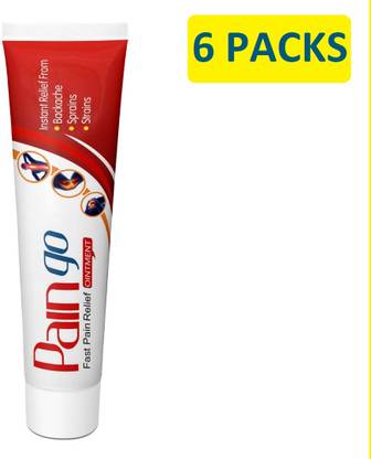 RCM PAIN GO - Fast Pain Relief Ointment - 6 x 30g (Instant relief from Backache, Sprains, Strains) Balm